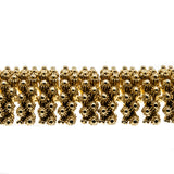Rosette Adornment - Vintage Retro Gold Plated Cannetille Stylized Bracelet (VBR204)