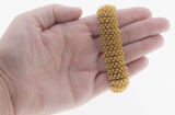 Rosette Adornment - Vintage Retro Gold Plated Cannetille Stylized Bracelet (VBR204)