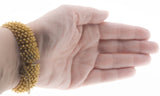Rosette Adornment - Vintage Retro Gold Plated Cannetille Stylized Bracelet (VBR204)