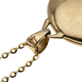 Sparkling Sentiment - Edwardian 14K Gold Natural Diamond Engraved Locket Pendant & 10K Gold Chain (EDP030)