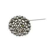 Pearl Elegance - Vintage Signed 'Sarah Coventry' Silver Tone Pearl Crystal Rhinestone Brooch (VBR314)