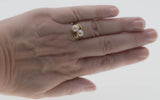 Toi Et Moi - Vintage 10K Gold Cultured Pearl Bypass Ring (VR813)