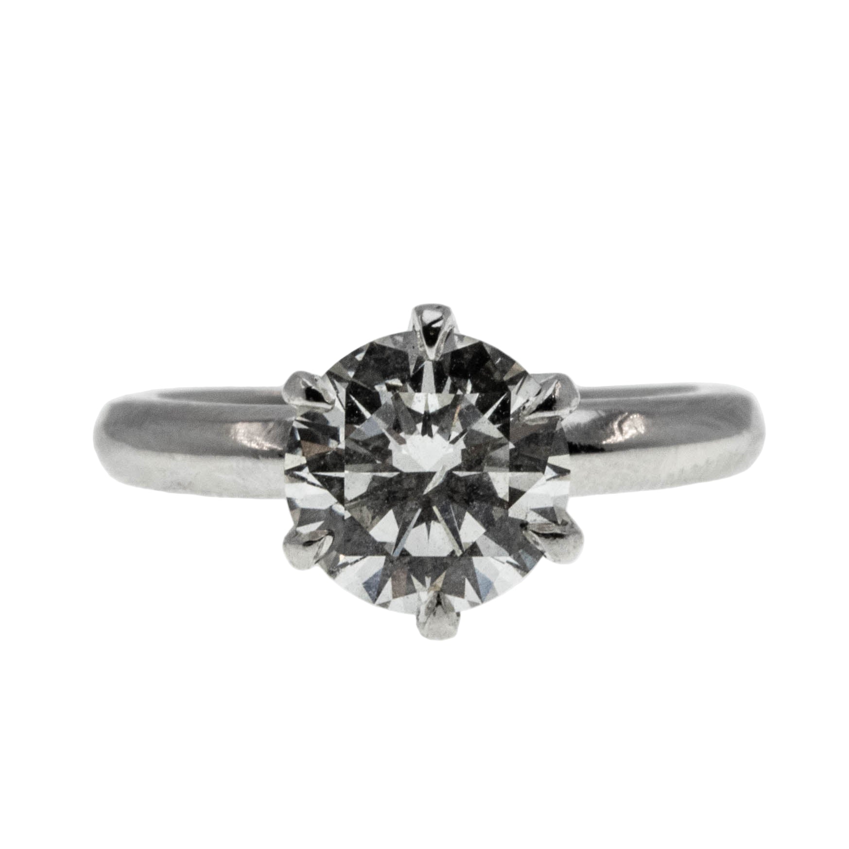 Don't Hold Back - Vintage Platinum Natural Diamond Solitaire Engagement Ring (VR1035)