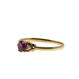 Lady In Red - Vintage 18K Gold Natural Ruby & Diamond Ring (VR1038)