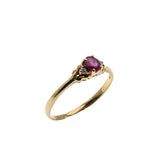Lady In Red - Vintage 18K Gold Natural Ruby & Diamond Ring (VR1038)