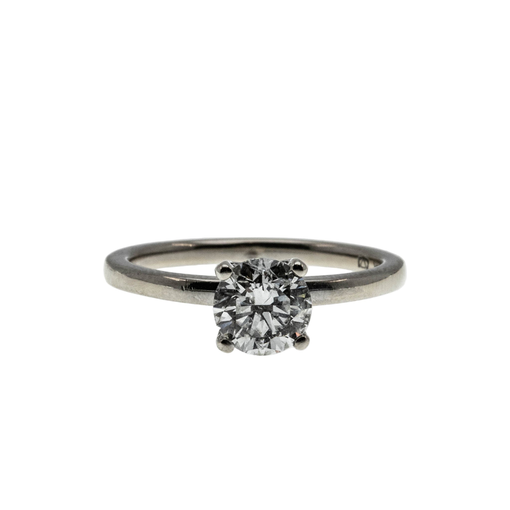 You're The One - Vintage 14K White Gold Natural Canadian Diamond Solitaire Engagement Ring (VR1041)