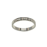 On This Day In 1925 - Art Deco 18K White Gold Natural Diamond Engraved Wedding Band Ring (ADR291)
