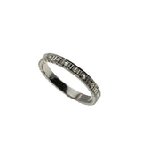 On This Day In 1925 - Art Deco 18K White Gold Natural Diamond Engraved Wedding Band Ring (ADR291)