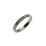 On This Day In 1925 - Art Deco 18K White Gold Natural Diamond Engraved Wedding Band Ring (ADR291)