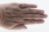 Glittering Bow - Vintage 14K Gold Natural Diamond Wedding Ring Set (VR1044)