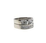 Mesmerizing - Vintage 14K White Gold Natural Diamond Wedding Ring Set (VR1046)