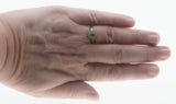 Dew Drops - Vintage 14K White Gold Natural Peridot & Diamond Cluster Ring (VR1047)