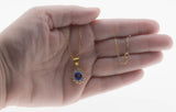 Tantalizing Tanzanite - Vintage 14K Gold Tanzanite & Diamond Cluster Pendant With Chain (VP176)