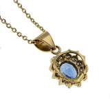 Tantalizing Tanzanite - Vintage 14K Gold Tanzanite & Diamond Cluster Pendant With Chain (VP176)