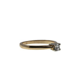 Simply Yes! - Vintage 18K/14K Gold Natural Diamond Solitaire Engagement Ring (VR1048)
