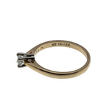 Simply Yes! - Vintage 18K/14K Gold Natural Diamond Solitaire Engagement Ring (VR1048)