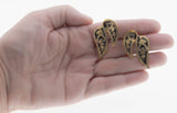 Olé - Estate Gold Plated Fifth Avenue Collection 'Butler Madrid' Austrian Swarovski Crystal Rhinestone  & Black Enamel Clip-On Earrings (EE201)
