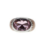 Retrofabulous - Vintage Sterling Silver Crystal Enamelled Ring (VR1056)