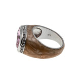 Retrofabulous - Vintage Sterling Silver Crystal Enamelled Ring (VR1056)