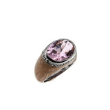 Retrofabulous - Vintage Sterling Silver Crystal Enamelled Ring (VR1056)