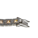 Canary Yellow Adornment - Vintage Sterling Silver Radiant Cut Cubic Zirconia Tennis Bracelet (VB133)