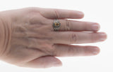 Ornate Scrolls - Estate Sterling Silver Natural Citrine Intricate Ring (ER440)