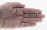 Grandeur Sparklers - Estate Sterling Silver Cubic Zirconia Stud Earrings (EE205)