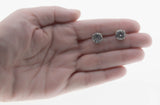 Grandeur Sparklers - Estate Sterling Silver Cubic Zirconia Stud Earrings (EE205)