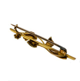 Lustrous Flower - Victorian English 15K Gold Natural Pearl Pin Brooch (VICBR021)