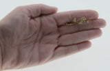 Lustrous Flower - Victorian English 15K Gold Natural Pearl Pin Brooch (VICBR021)