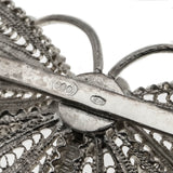 Take Flight - Art Deco 800 Silver Filigree Butterfly Brooch (ADBR010)
