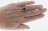 Plums & Violets - Estate Sterling Silver Natural Amethyst Filigree Ring (ER297)