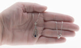 Indigo Jewel - Estate Sterling Silver Blue Sapphire & Pearl Pendant & Chain (EP060)