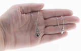 Indigo Jewel - Estate Sterling Silver Blue Sapphire & Pearl Pendant & Chain (EP060)