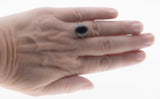 Deep Sky - Estate Sterling Silver Blue Sapphire Filigree Ring (ER306)