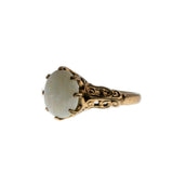 Light Show - Victorian Scottish 9K Rose Gold Natural Opal Filigree Coronet Ring (VICR155)