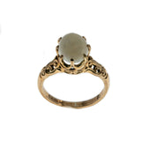 Light Show - Victorian Scottish 9K Rose Gold Natural Opal Filigree Coronet Ring (VICR155)