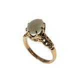 Light Show - Victorian Scottish 9K Rose Gold Natural Opal Filigree Coronet Ring (VICR155)
