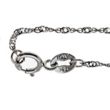 Raindrops - Estate 10K White Gold Natural Swiss Blue Topaz & Diamond Pendant & 14K Chain (EP062)