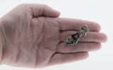 It's A Shoo-In  - Estate Silver Plate Crystal Rhinestone Shoe Brooch (EBR008)