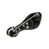 It's A Shoo-In  - Estate Silver Plate Crystal Rhinestone Shoe Brooch (EBR008)