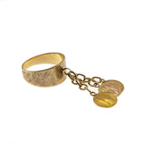 Charming - Vintage 21K & 14K Gold Imperio Mexicano Emperador Maximiliano Coin Charm Ring (VR869)