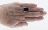 Purple Reign - Estate Sterling Silver Emerald Cut Amethyst Ring (ER315)