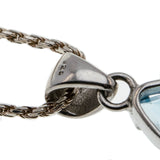 Ocean View - Estate Sterling Silver Blue Topaz Pendant & Chain (EP065)