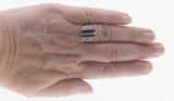 Seascape - Estate Platinum Aquamarine & Diamond Ring (ER317)
