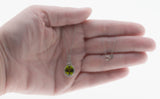 Green Elegance - Estate 14K White Gold Natural Peridot & Diamond Pendant & Chain (EP068)