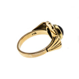 Flower Power - Vintage 14K Gold Natural Ruby Cabochon Flower Ring (VR884)