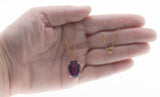 Purple Rain - Vintage 14K Gold Natural Amethyst Pendant & Chain (VP202)