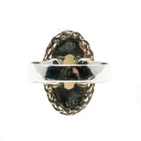 Lustrous Jewel - Vintage Sterling Silver Mabe Pearl Ring (VR889)