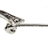 Sparkling Ribbons - Vintage Signed 'Birks' Sterling Silver Marcasite Brooch (VBR239)
